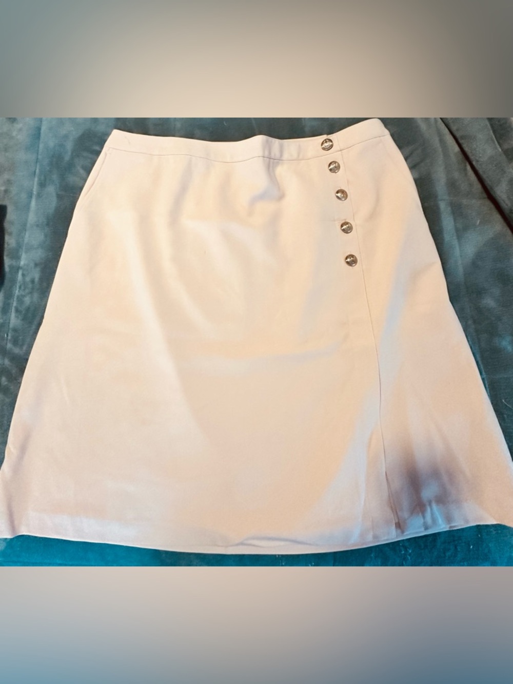 Talbots Plus Peachy Pale Pink A-Line Skirt
